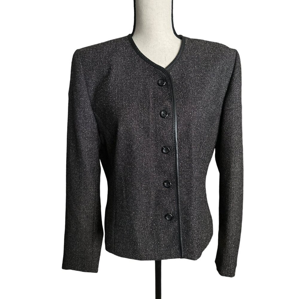 Pendleton Brownish Black Blazer With Button Detail - image 1